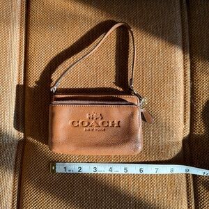 Coach Brown Leather Wristlet